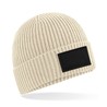 Winter hat - MOD. B442R:Oatmeal, 52% polyester / 47% acrylic / 1% elastane, Black, One Size